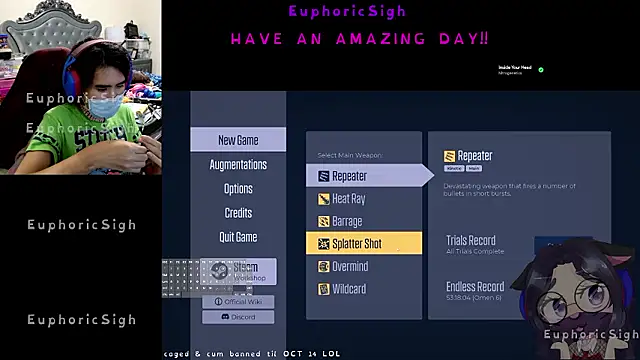 EuphoricSigh online show from July 14, 4:39 am
