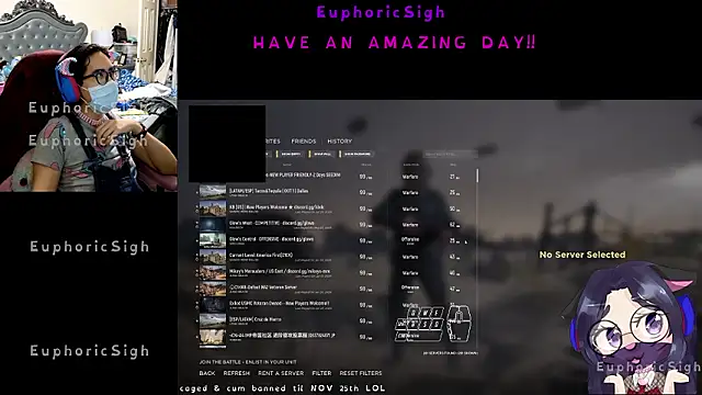 EuphoricSigh online show from July 28, 3:13 am