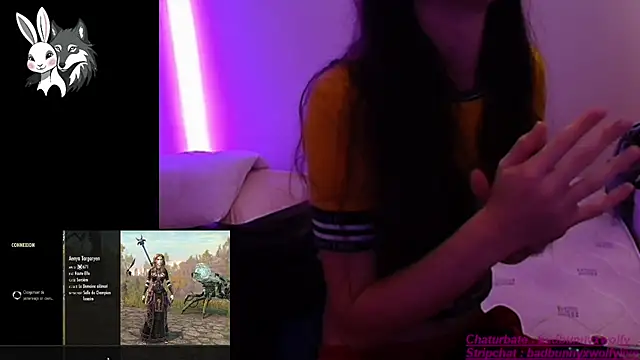 Snapshot of BadBunnyXWolfyLive chatting on October 5, 6:40 pm BadBunnyXWolfyLive online show from October 5, 6:40 pm